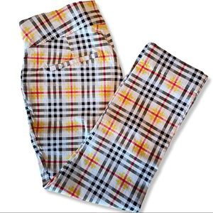 7th ave NY&Co | plaid red yellow crops